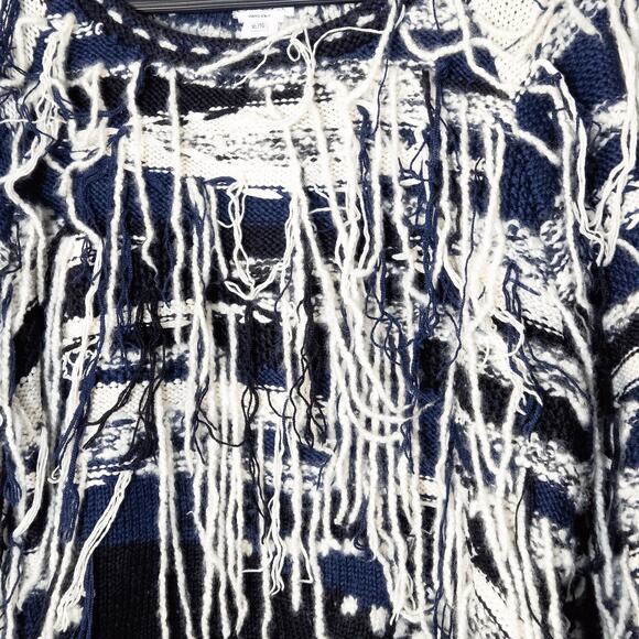 Oscar De La Renta Women’s Sweater Artisanal Avant Garde Handknit Fringe Size XL - Picture 4 of 8